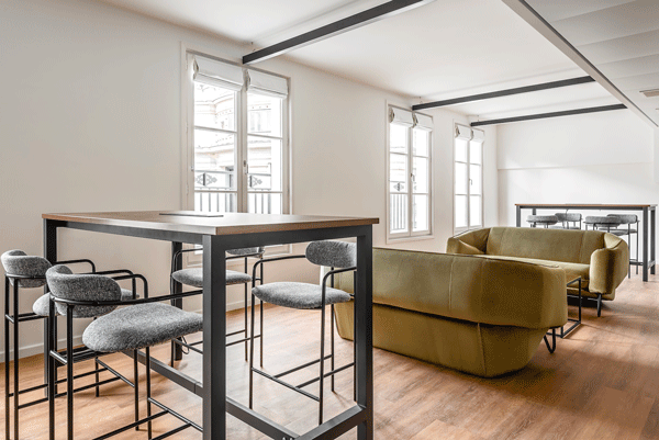 Mymood renovation et amenagement de bureaux Paris 9 le Cezanne Espace informel 2